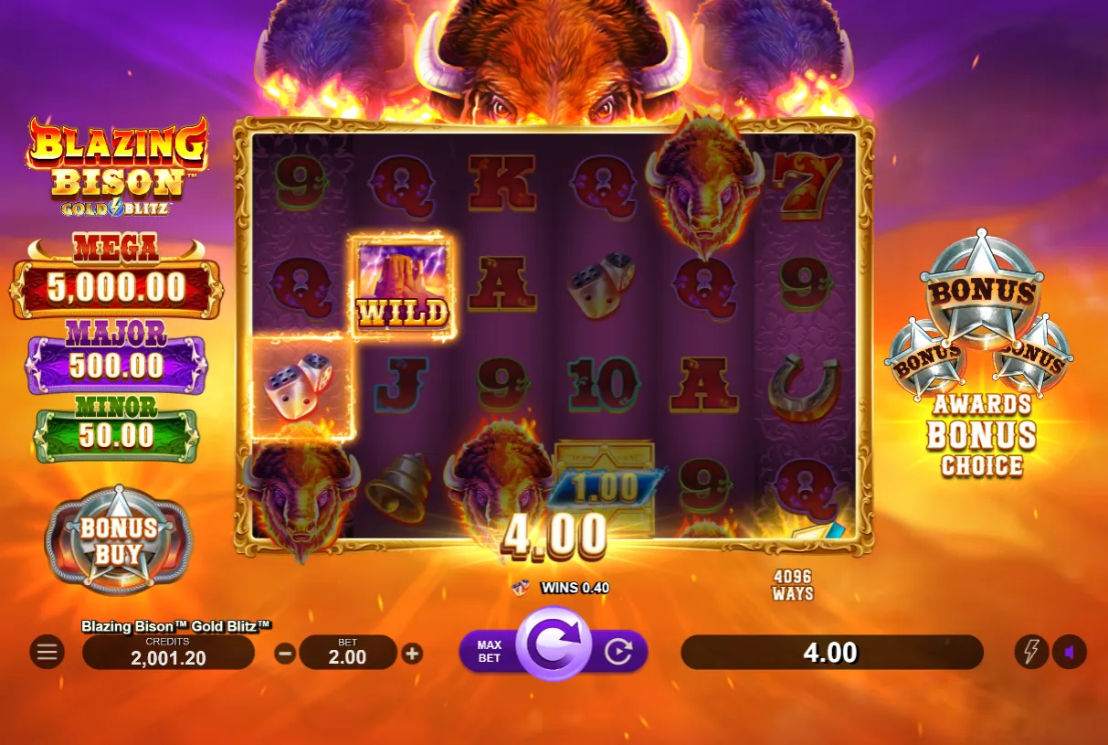 Blazing Bison Gold Blitz Slot